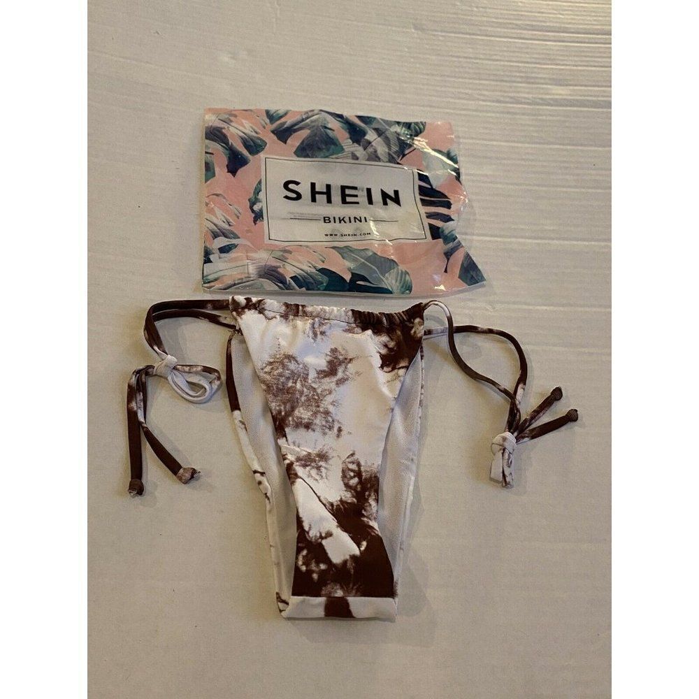 Shein Tie Dye Maroon Bikini Bottom Women's Size L